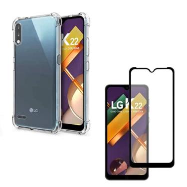 Imagem de Capinha Capa Case Transparente + Película Vidro 3D 9D Compatível LG K22
