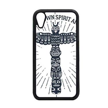 Imagem de Capa com estampa decorativa de coruja do antigo Egito para iPhone XR para proteção de telefone Apple