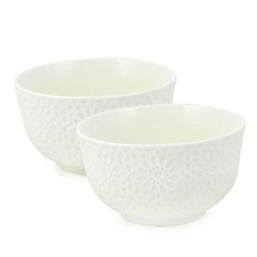 Imagem de Bowl Tigela De Porcelana Branco 400ml Kit Com 2 Peças Md6 - Lyor