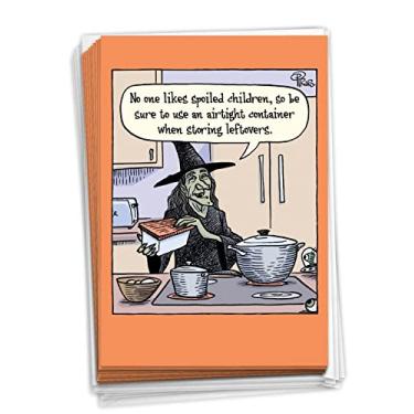 Imagem de NobleWorks - Conjunto de 12 cartões engraçados de Halloween com envelopes de 12 x 18 cm (1 design, 12 cada) - Crianças mimadas C9475HWG-B12x1