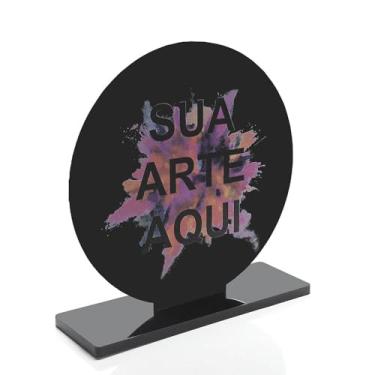 Imagem de Troféu em Acrilico Personalizado 15cm (Preto)