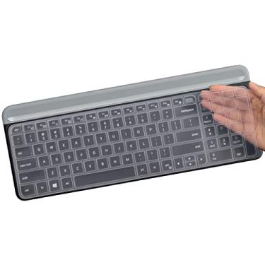 Imagem de Keyboard Cover for Logitech MK470 & Logitech K585 K580, Logitech K580 K585 & Logitech MK470 Wireless Ultra Thin Silicone Keyboard Protector Skin-Clear