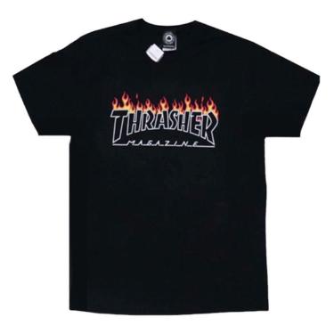 Imagem de Camiseta Masculina Thrasher Schorched - PRETO / P-Masculino
