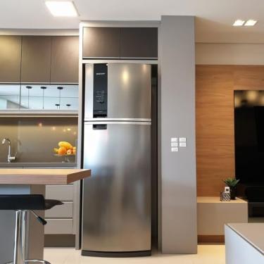 Imagem de Adesivo Envelopamento Fogão Vinil Prata Tipo Inox Película Autocolante Decorativa Brilho Geladeira