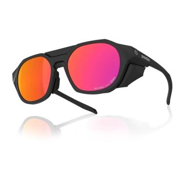 Imagem de Powster Óculos de sol esportivos para corrida, ciclismo, pesca, proteção UV, TR90, óculos de sol leves para homens e mulheres Ferrari armação vermelha preta