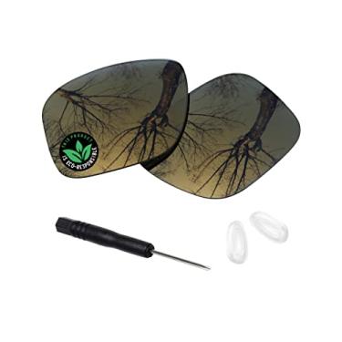 Imagem de Raydi Lentes de substituição de policarbonato e acessórios para óculos de sol Oakley Holbrook Metal OO4123 Square - Bronze Dourado Espelho - Polarizado