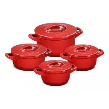 Imagem de Jogo De Panelas Em Cerâmica Duo+ Com 4 peças Ceraflame Pomodoro