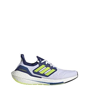 Imagem de adidas Tênis de Corrida Feminino Ultraboost 22, Nuvem Branco/Solar Amarelo/Victory Blu, 6.5