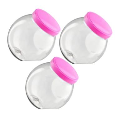 Imagem de Pote Baleiro Plastico Grande 3lt Porta Mantimentos Multiuso 3 unidades (Rosa)