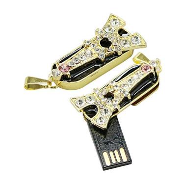 Imagem de 16 GB em forma de torre Eiffel USB 2.0 Flash Drive Pen Drive Pen Drive USB Stick USB Drive Flash Disk Pen Drive USB Stick U Disk PenDrive (dourado)