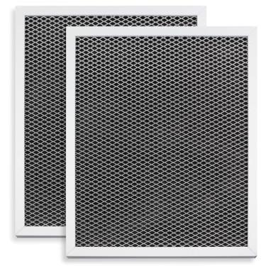 Imagem de CChiai 2 peças de filtro de exaustor de 26,66 x 22 cm de substituição para ventilador de ventilação de fogão a carvão com malha de alumínio absorve a fuligem de gordura