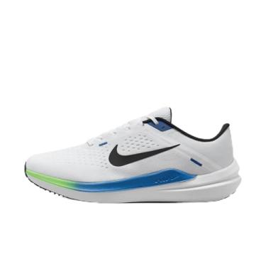 Imagem de Nike Tênis de corrida masculino Winflo 10 (extra largo) (FN7992-101, branco/azul estrela/greve verde/preto), Branco/azul estrela/greve verde/preto, 42