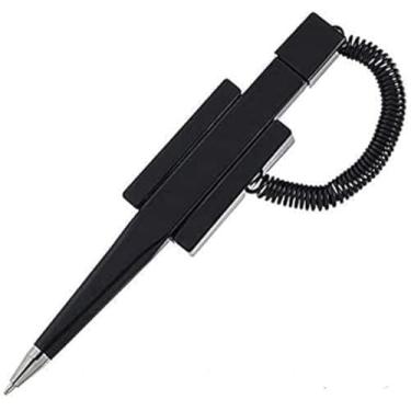 Imagem de Nobo Pacote com 5 canetas contra-bobina com fio Wedgy com suporte adesivo, tinta preta