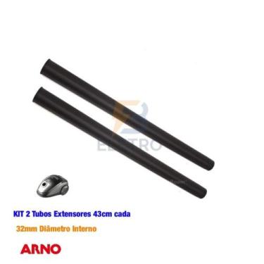 Imagem de Kit 2 Tubo Extensor de 43cm para Aspirador de Pó Arno Zelio - Comercia