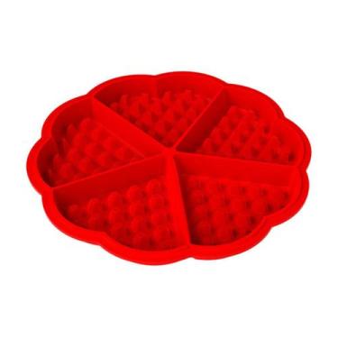 Imagem de Forma de Silicone Waffle Chocolate Ovo Air Fryer 5 Cavidades - Forma W