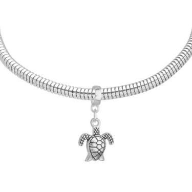 Imagem de Pulseira Tartaruga Berloque Banhado a Prata 925 - WORK SEMIJOIAS, 15 c