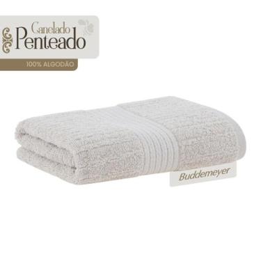 Imagem de Toalha Buddemeyer Rosto Algodão Fio Penteado Canelado Bege