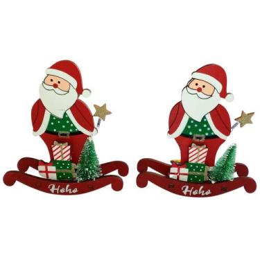 Imagem de Kit Papai Noel Trenó Jogo Com 2 Para Bancada16x14x3,5cm - SALDÃO. - Wi