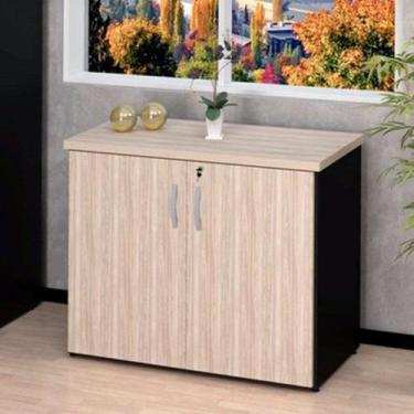 Imagem de Armário Para Escritório Multiuso Baixo Fechado 2 Portas 80cm - Netmobi