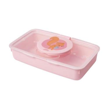 Imagem de Porta Lenço Umedecido com Tampa Emborrachado - PLASUTIL, BICHINHOS ROS