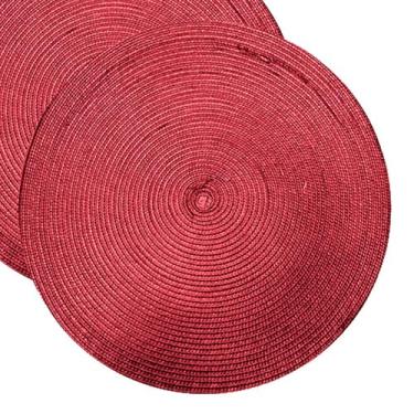 Imagem de Kit 2 Pçs Jogo Americano Redondo Suplat Sousplat Manaus (Vermelho)