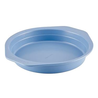 Imagem de Farberware Forma de bolo redonda antiaderente Easy Solutions, 23 cm com marcas de porção e linha de enchimento - azul