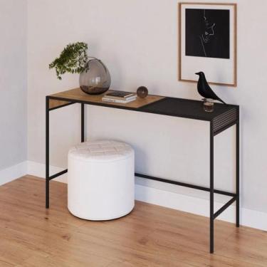 Imagem de Aparador 120Cm York - Trama Aço Expandido Industrial Artesano, Preto