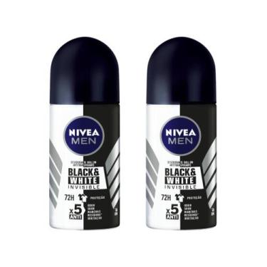 Imagem de Kit 2 Desodorante Antitranspirante Roll-on Nivea Men Invisible Black &