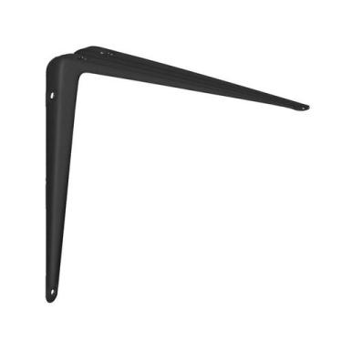 Imagem de 12 Cantoneira Mão Francesa Madeira 35 x 35 cm Preto - Multivisão