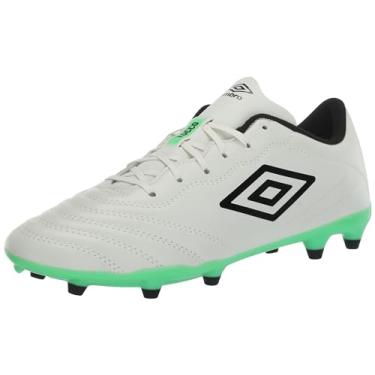 Imagem de Umbro Chuteira de futebol masculina Tocco 3 League Fg, Branco/Preto/Verde, 45