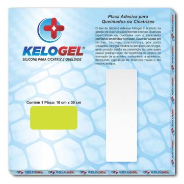 Imagem de PLACA DE SILICONE QUEIMADOS E CICATRIZ 10CMx30CM KELOGEL