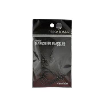 Imagem de Anzol Encastoado Maruseigo Black 26 4un. - Pesca Brasil