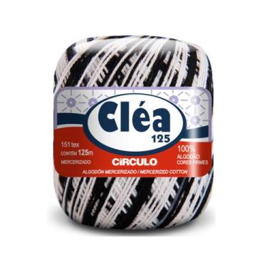 Imagem de Linha Cléa 125m para Crochê Circulo, 9016-ZEBRA