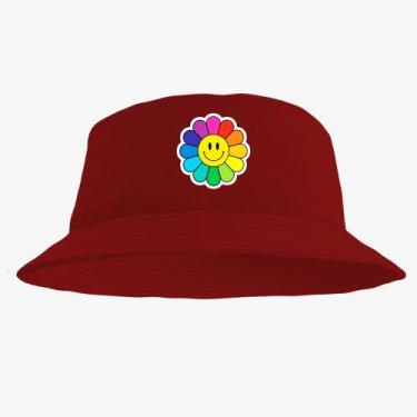 Imagem de Boné Chapéu Bucket Hat Estampado Flor - MP Moda Masculina, Único, Verm