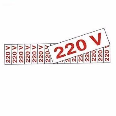 Imagem de Etiqueta Identificadora Tomadas - 220V - Cartela C/16 - 1,5 x 3,5 - Lo