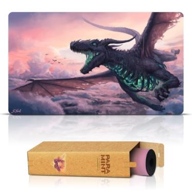 Imagem de Paramint Sky Dragon (Stitched) - MTG Playmat - Dragon Playmat - Compatible with Magic The Gathering Playmat - Play MTG, YuGiOh, TCG - Original Play Mat Art Designs & Accessories