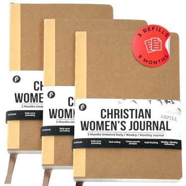 Imagem de Prazoli Diário de oração da Bíblia Cristã de Couro para Homens – Caderno e Planejador de Escrituras Devocional Diário Sem Data | Presentes Religiosos da Fé de Jesus para Graduação, Pastor Batismo e