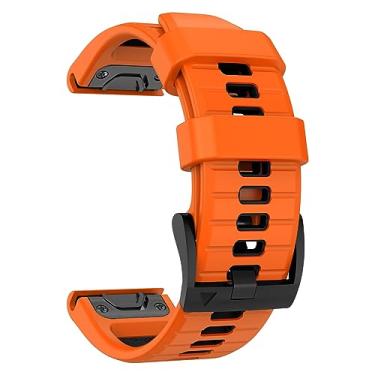 Imagem de MYSNBKN Pulseira de relógio de silicone de 22 mm de ajuste fácil de substituição para Garmin Fenix 5/Fenix 5 Plus/Fenix 6/Fenix 6 Pro/Fenix 7 Pro/Forerunner 935/Forerunner945/Approach S60