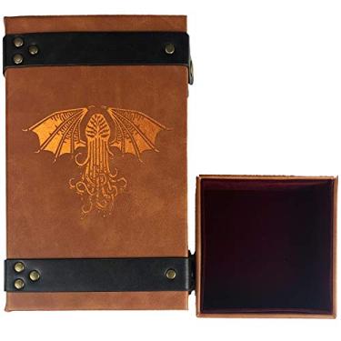 Imagem de Fantasydice Book-Shaped Chromatic/Red Cthulhu Tome Rolling Magic Book Tray for All Tabletop RPGs Like D&D, Call of Cthulhu, Shadowrun.