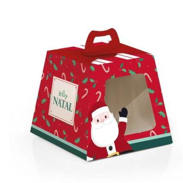 Imagem de Caixa Panetone Com Visor - Nicolau - 10 unidades - Rizzo - Cromus, P 9