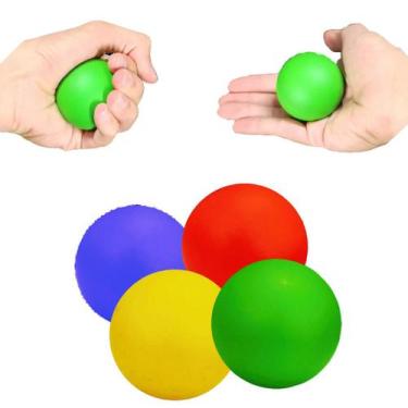 Imagem de 04 Bolas Bolinha Anti Stress Lisa Fisioterapia Massageadora - Apolo Br
