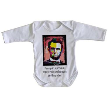 Imagem de  body nenê criança roupa bebê manga longa  Abraham Lincoln - Empório D