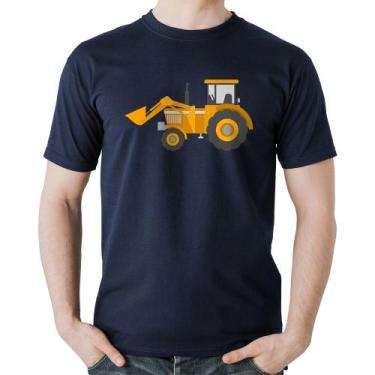 Imagem de Camiseta Algodão Trator Pá Carregadeira Amarelo - Foca na Moda, Marinh