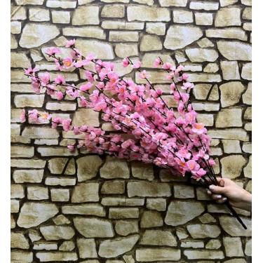 Imagem de Galho Cerejeira Rosa Artificial Sakura - LK Flores Artificiais