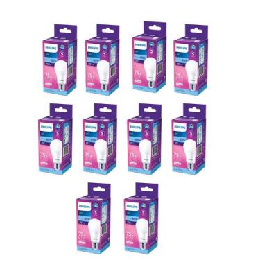 Imagem de Kit 10 Lampada Led Bulbo Philips 11w(eq.75w) 6500k 1018l