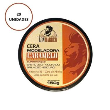 Imagem de 20Un Cera de pentear caramelo 150g - LGN Barber (uso masculino)
