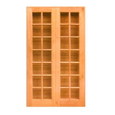 Imagem de Porta Balcão Veneziana de Abrir Reta 4 Folhas em Madeira Maciça Cedro 