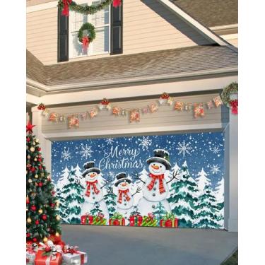 Imagem de Capa de banner de porta de garagem Singingin Merry Christmas 183x396cm
