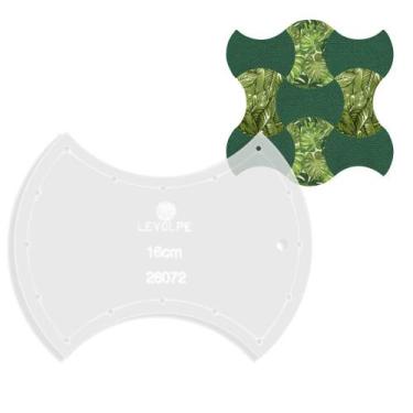 Imagem de Régua Gabarito De Corte Maçã 16cm Patchwork Costura Criativa - Levolpe