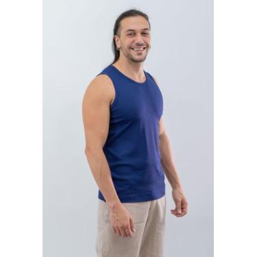Imagem de Blusa Regata Masculina Básica Canelada - Opus, Azul marinho, M